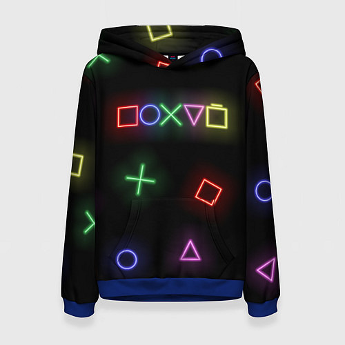 Женская толстовка Неоновое безразличие / 3D-Синий – фото 1