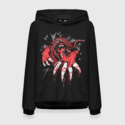 Толстовка-худи женская А вот и лизун, цвет: 3D-черный