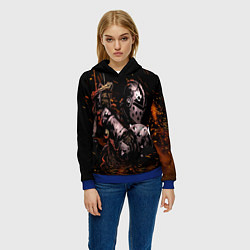 Толстовка-худи женская Darkest Dungeon Fish and Bones, цвет: 3D-синий — фото 2