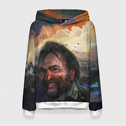 Толстовка-худи женская Disco Elysium Harrier Du Bois, цвет: 3D-белый