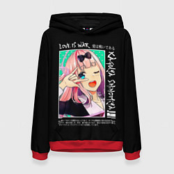 Толстовка-худи женская Цубамэ Коясу - Госпожа Кагуя: В любви как на войне, цвет: 3D-красный
