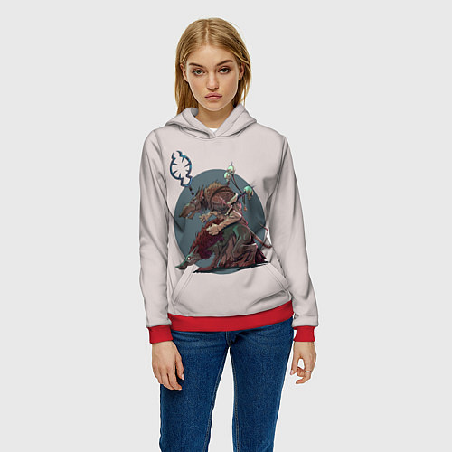 Женская толстовка Скавена / 3D-Красный – фото 3