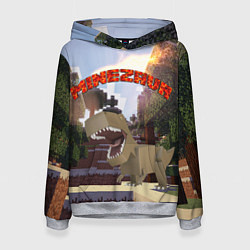 Толстовка-худи женская Майнзавр, цвет: 3D-меланж