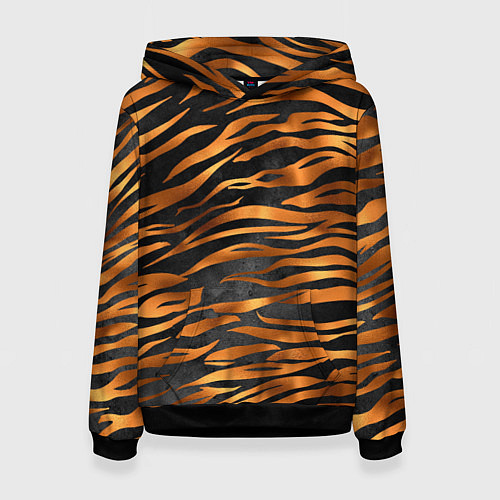 Женская толстовка В шкуре тигра / 3D-Черный – фото 1