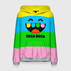 Толстовка-худи женская Toca Boca Logo Тока Бока, цвет: 3D-меланж