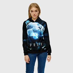 Толстовка-худи женская Prey - Morgan Yu, цвет: 3D-черный — фото 2