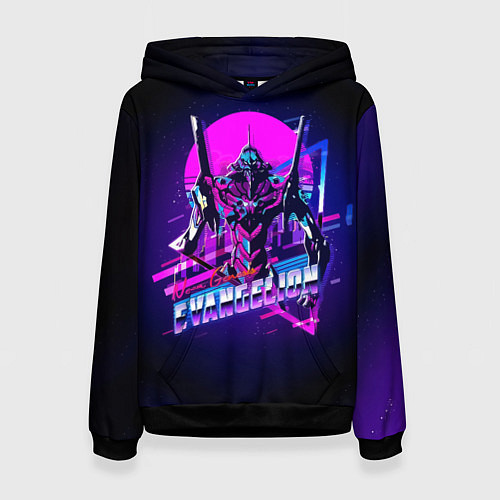 Женская толстовка Ева 01 - Neon Genesis Evangelion / 3D-Черный – фото 1
