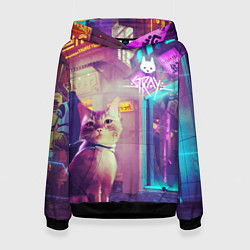 Толстовка-худи женская Stray, цвет: 3D-черный