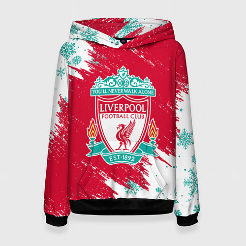 Женская толстовка НОВОГОДНИЙ ЛИВЕРПУЛЬ 2022 / 3D-Черный – фото 1