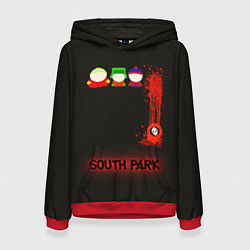 Толстовка-худи женская Южный парк главные персонажи South Park, цвет: 3D-красный