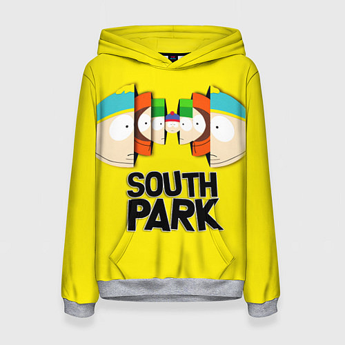 Женская толстовка South Park - Южный парк персонажи / 3D-Меланж – фото 1
