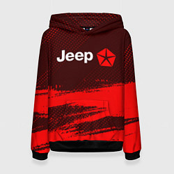 Толстовка-худи женская JEEP Яркий, цвет: 3D-черный
