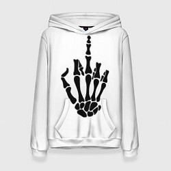 Толстовка-худи женская Fuck you,чел, цвет: 3D-белый