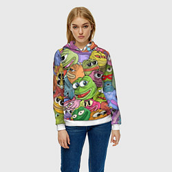 Толстовка-худи женская Pepe BOMBING, цвет: 3D-белый — фото 2