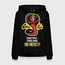 Толстовка-худи женская Cobra Kai - No mercy!, цвет: 3D-черный