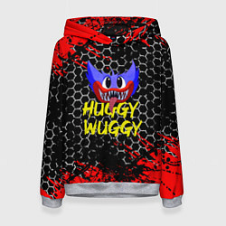 Толстовка-худи женская Huggy Wuggy соты, цвет: 3D-меланж
