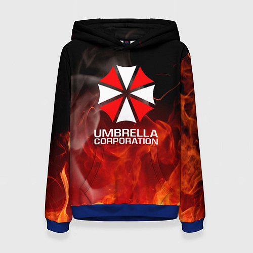 Женская толстовка Umbrella Corporation пламя / 3D-Синий – фото 1