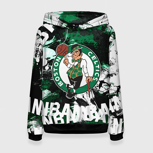 Женская толстовка Бостон Селтикс , Boston Celtics / 3D-Черный – фото 1