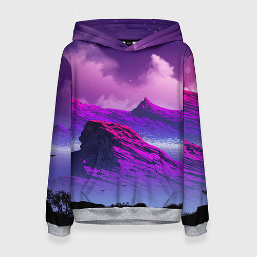 Женская толстовка Горы Закат Аниме / 3D-Меланж – фото 1