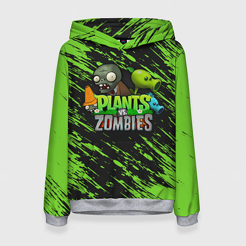 Женская толстовка Plants vs Zombies персонажи / 3D-Меланж – фото 1
