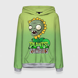 Женская толстовка Plants vs Zombies зомби-подсолнух