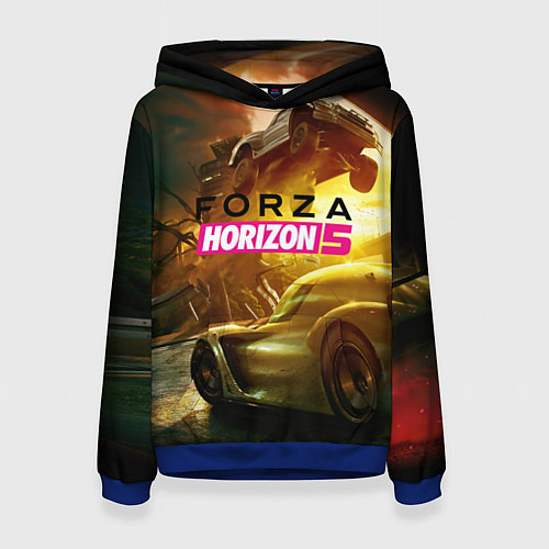 Женская толстовка Forza Horizon 5 - crazy race / 3D-Синий – фото 1