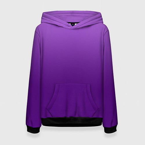 Женская толстовка Красивый фиолетовый градиент / 3D-Черный – фото 1