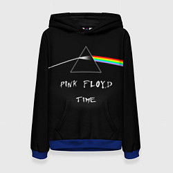 Толстовка-худи женская PINK FLOYD TIME ПИНК ФЛОЙД ЛОГОТИП, цвет: 3D-синий