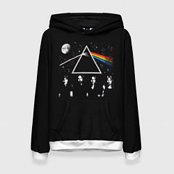 Толстовка-худи женская PINK FLOYD LOGO ПИНК ФЛОЙД НЕБО, цвет: 3D-белый