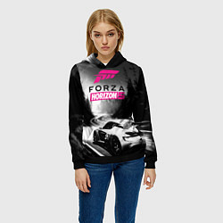 Толстовка-худи женская Forza Horizon 5 - night race, цвет: 3D-черный — фото 2