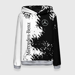 Толстовка-худи женская Mercedes-Benz: Black & White, цвет: 3D-меланж