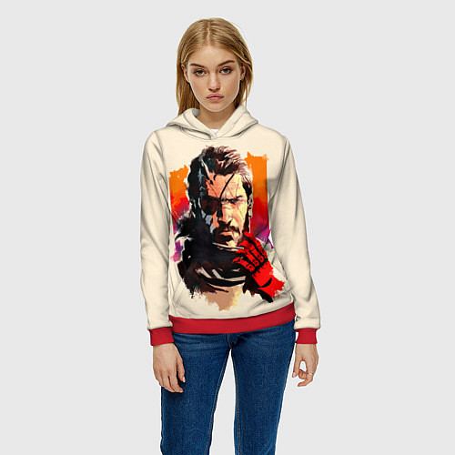 Женская толстовка Босс с повязкой / 3D-Красный – фото 3