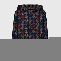 Толстовка-худи женская Виртуальная Валюта, цвет: 3D-синий