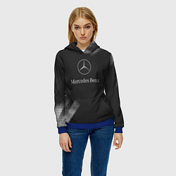 Толстовка-худи женская Mercedes-Benz Мерс, цвет: 3D-синий — фото 2