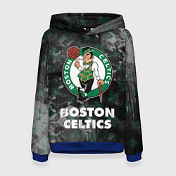 Толстовка-худи женская Бостон Селтикс, Boston Celtics, НБА, цвет: 3D-синий