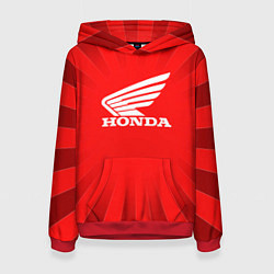 Толстовка-худи женская Honda красные линии, цвет: 3D-красный