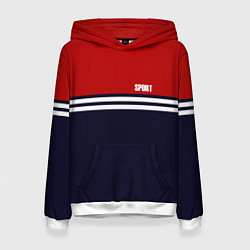 Толстовка-худи женская Sport Спорт, цвет: 3D-белый