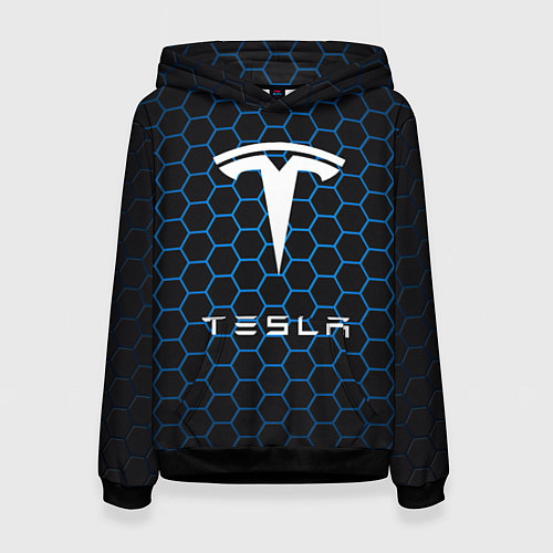 Женская толстовка Tesla Соты / 3D-Черный – фото 1