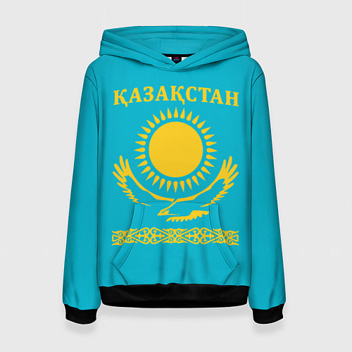 Женская толстовка КАЗАКСТАН / 3D-Черный – фото 1