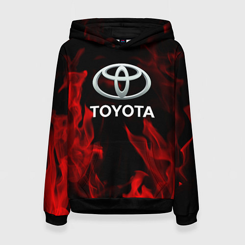 Женская толстовка Toyota Red Fire / 3D-Черный – фото 1