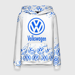 Толстовка-худи женская Volkswagen фольксваген, цвет: 3D-белый