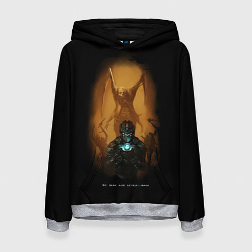 Женская толстовка Так темно и одиноко / 3D-Меланж – фото 1