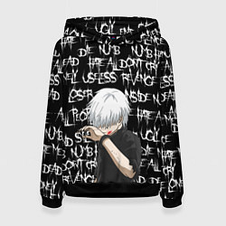 Толстовка-худи женская КАНЕКИ DEAD INSIDE, цвет: 3D-черный