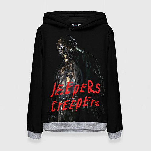 Женская толстовка Джиперс Криперс - жуткий монстр / 3D-Меланж – фото 1