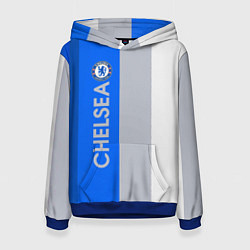 Толстовка-худи женская Chelsea football club, цвет: 3D-синий