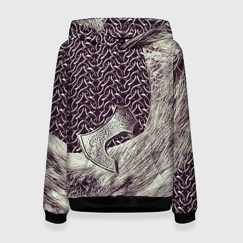 Женская толстовка Доспехи Викинга / 3D-Черный – фото 1