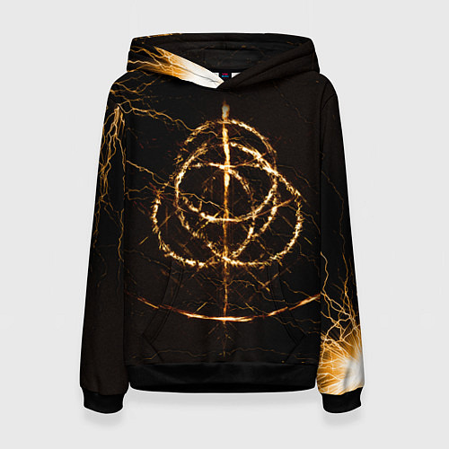 Женская толстовка ELDEN RING SYMBOL ВЕЛИКИЕ РУНЫ / 3D-Черный – фото 1