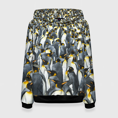 Женская толстовка Пингвины Penguins / 3D-Черный – фото 1