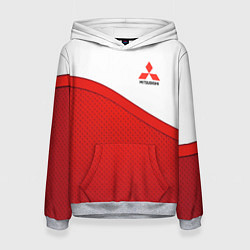 Толстовка-худи женская Митсубиси Mitsubishi LOGO, цвет: 3D-меланж