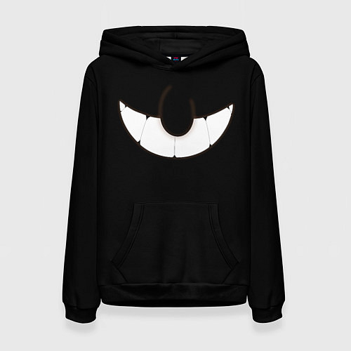 Женская толстовка Улыбка Дьявола Cuphead / 3D-Черный – фото 1
